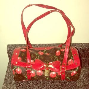 Cherry print purse